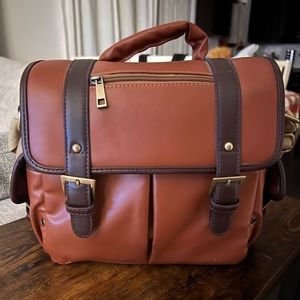 Leather Two-Toned Camera Bag, Stylish camera bag, Crossbody, Diaper Bag
